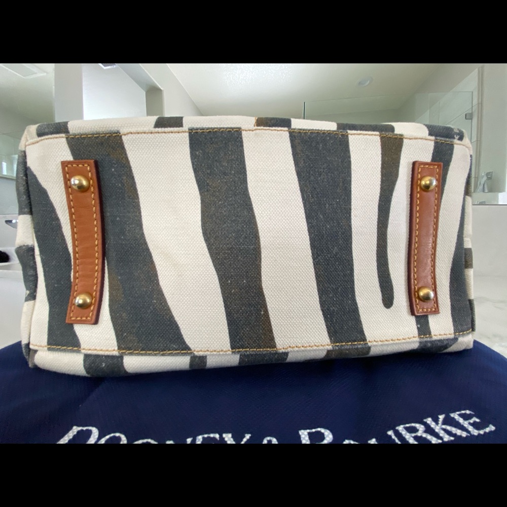 Authentic Dooney & Bourke Zebra Print Canvas Bag - image 4